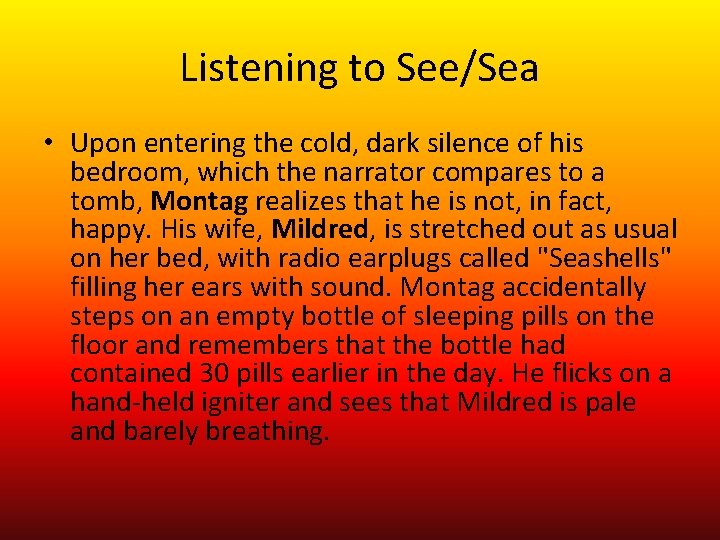 Listening to See/Sea • Upon entering the cold, dark silence of his bedroom, which