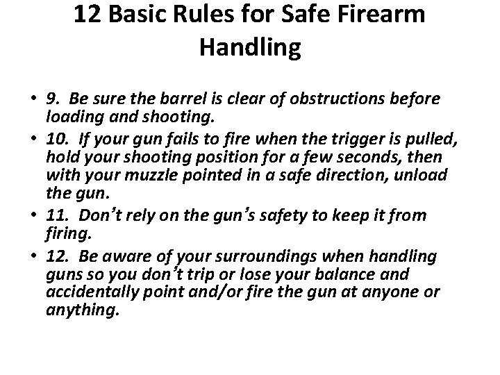 Firearm Safety UMBC Rifle and Pistol Club The