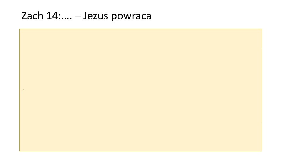 Zach 14: …. – Jezus powraca … 