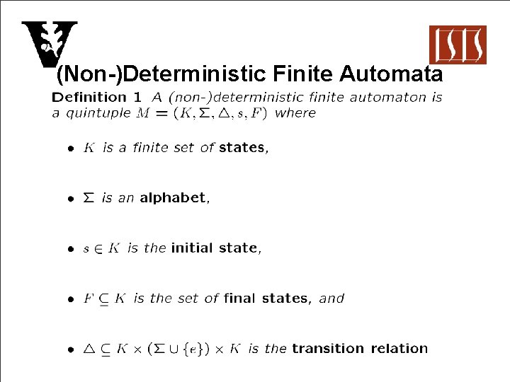 (Non-)Deterministic Finite Automata 