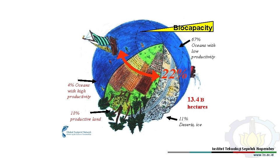 Biocapacity 67% Oceans with low productivity Bioproductive segments 22% 4% Oceans with high productivity