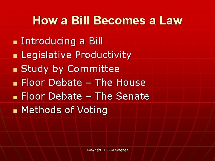 How a Bill Becomes a Law n n n Introducing a Bill Legislative Productivity
