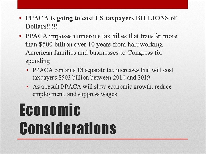  • PPACA is going to cost US taxpayers BILLIONS of Dollars!!!!! • PPACA