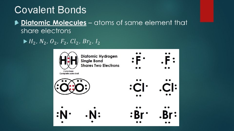 Covalent Bonds  Covalent Bonds