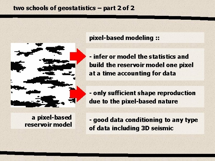 two schools of geostatistics – part 2 of 2 pixel-based modeling : : -