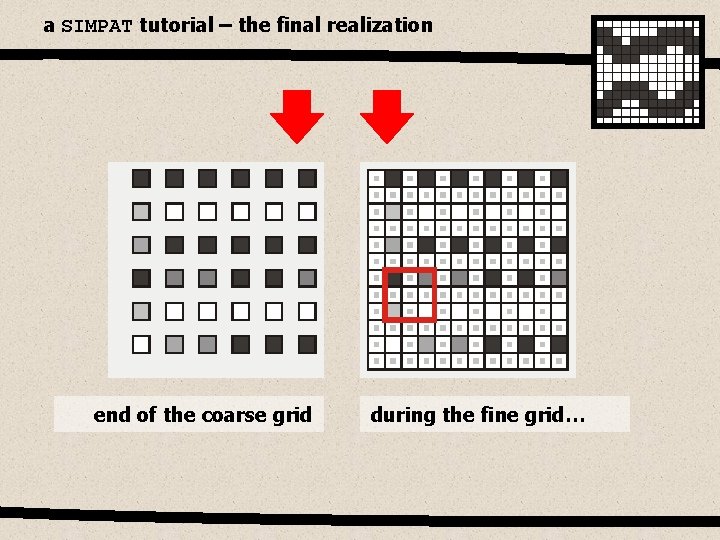 a SIMPAT tutorial – the final realization end of the coarse grid during the