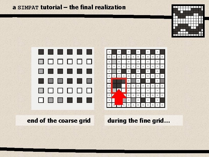 a SIMPAT tutorial – the final realization end of the coarse grid during the
