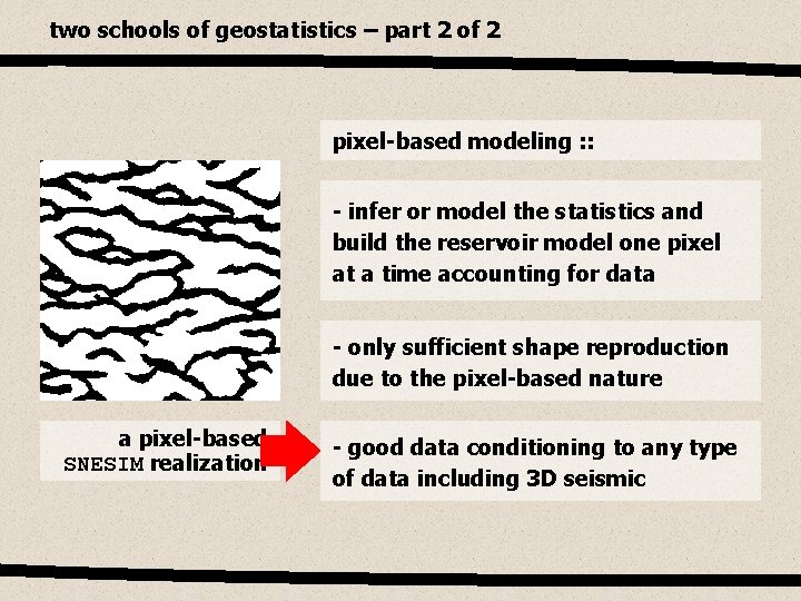 two schools of geostatistics – part 2 of 2 pixel-based modeling : : -