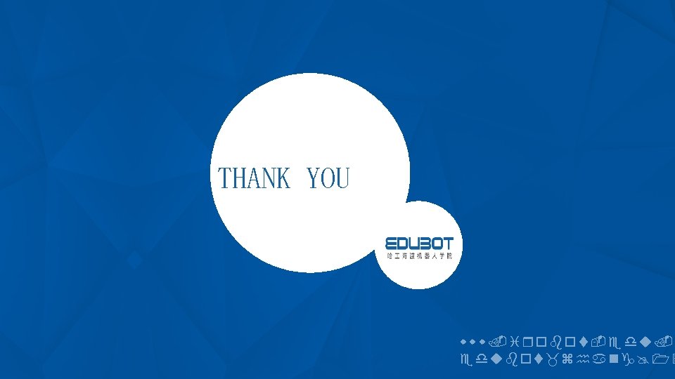 THANK YOU ww w. irobot- edubot_zh an g@1 2 