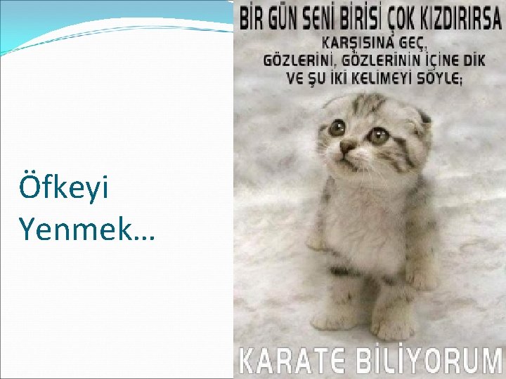 Öfkeyi Yenmek… 