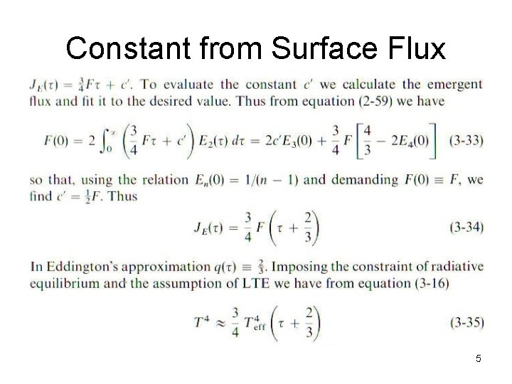 Constant from Surface Flux 5 