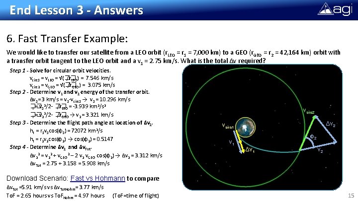 End Lesson 3 - Answers 6. Fast Transfer Example: We would like to transfer