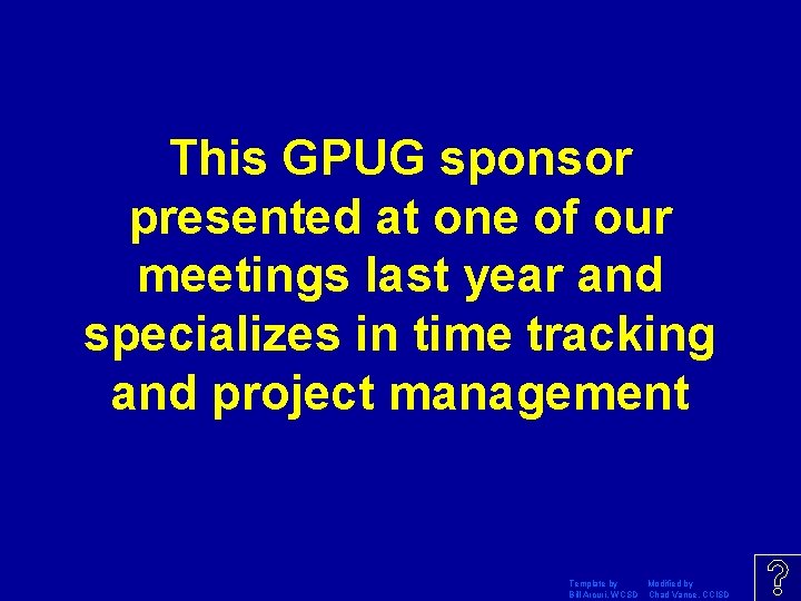 This GPUG sponsor presented at one of our meetings last year and specializes in