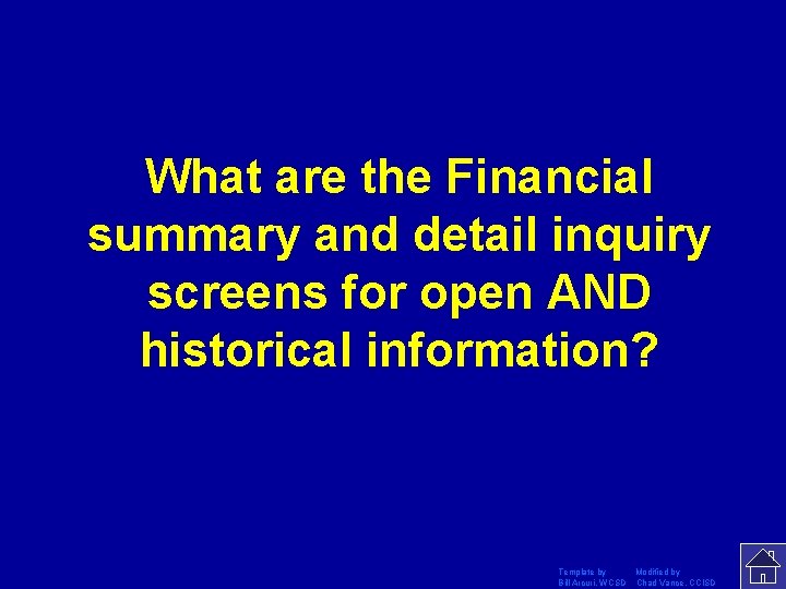 What are the Financial summary and detail inquiry screens for open AND historical information?