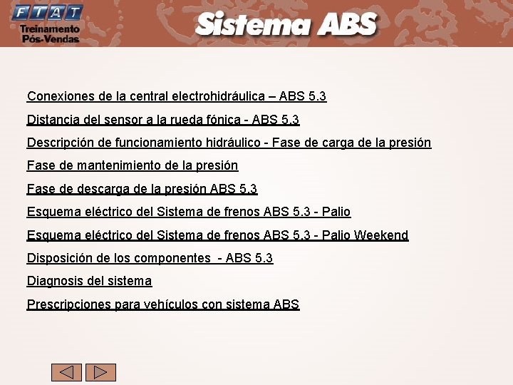 Conexiones de la central electrohidráulica – ABS 5. 3 Distancia del sensor a la