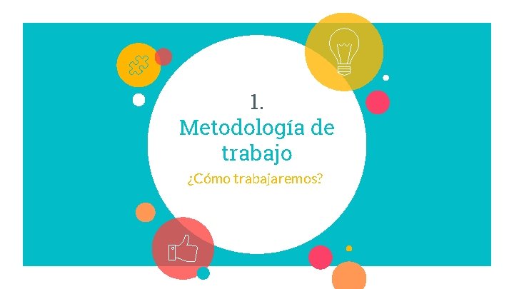 1. Metodología de trabajo ¿Cómo trabajaremos? 