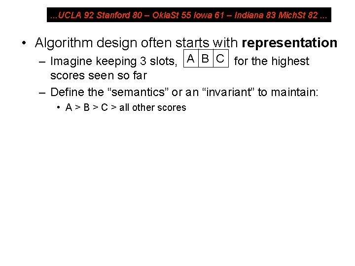 . . . UCLA 92 Stanford 80 – Okla. St 55 Iowa 61 –