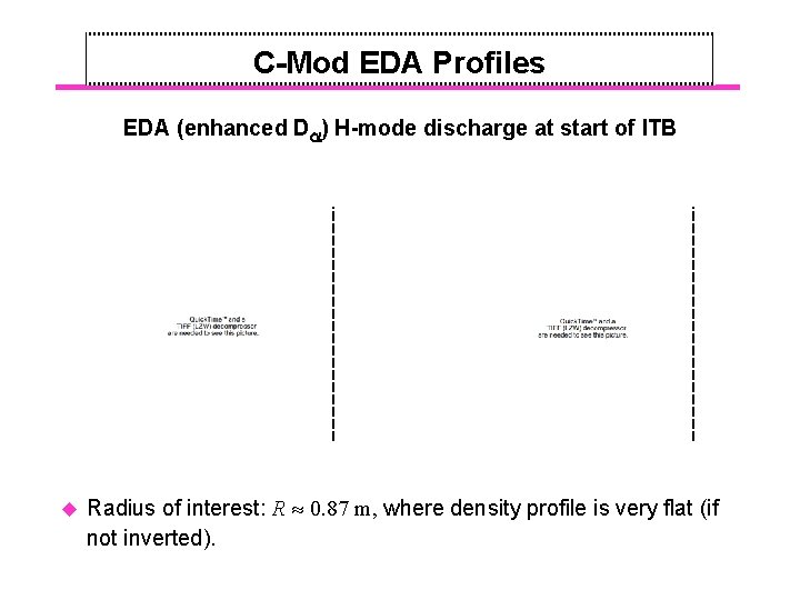 C-Mod EDA Profiles EDA (enhanced D ) H-mode discharge at start of ITB u