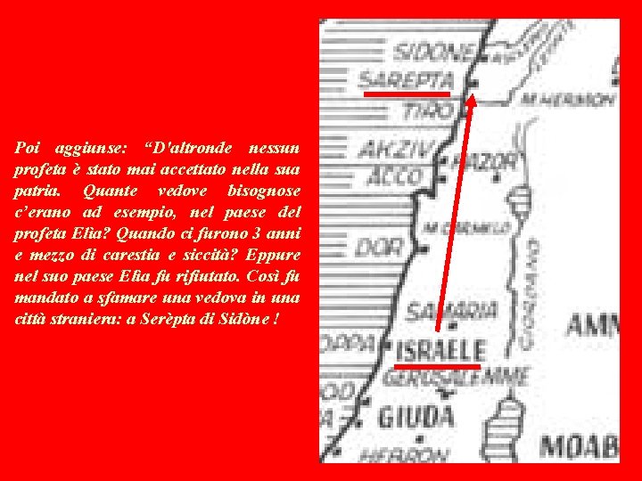 Poi aggiunse: “D'altronde nessun profeta è stato mai accettato nella sua patria. Quante vedove