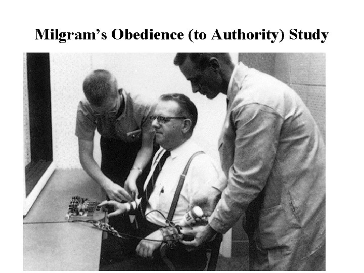 Milgram’s Obedience (to Authority) Study 