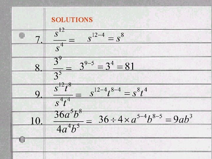 SOLUTIONS 