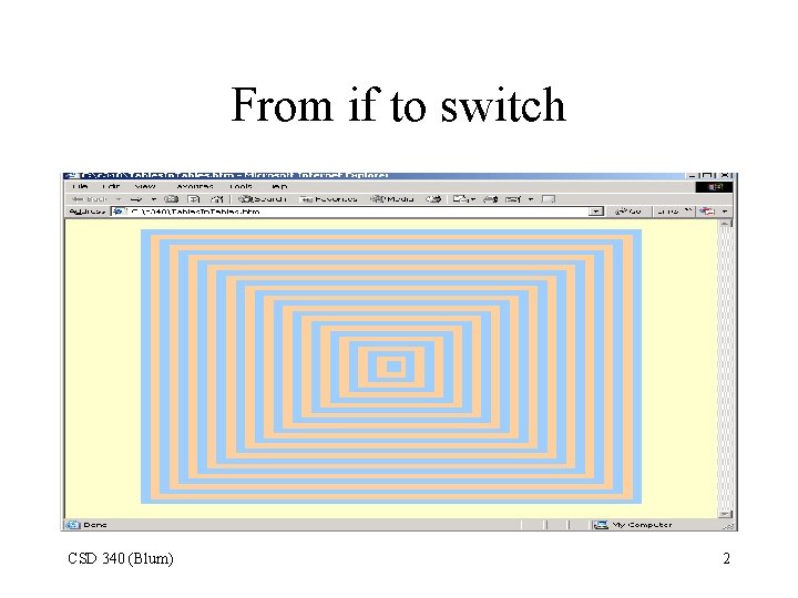 From if to switch CSD 340 (Blum) 2 