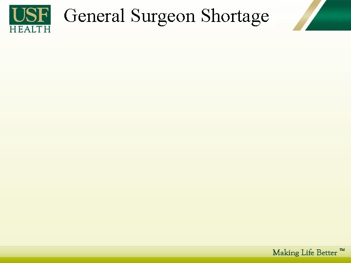 General Surgeon Shortage 