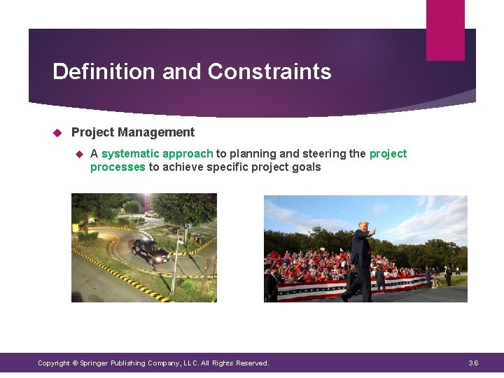 Definition and Constraints Project Management A systematic approach to planning and steering the project Definition and Constraints Project Management A systematic approach to planning and steering the project