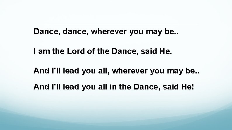 Lord of the Dance words by Carter Sydney