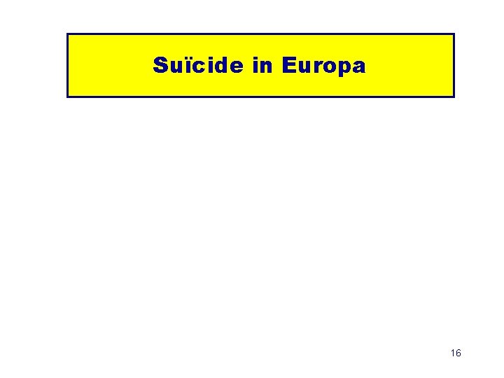 Suïcide in Europa 16 