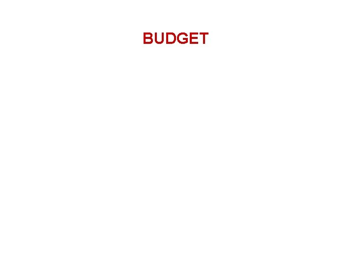 BUDGET 