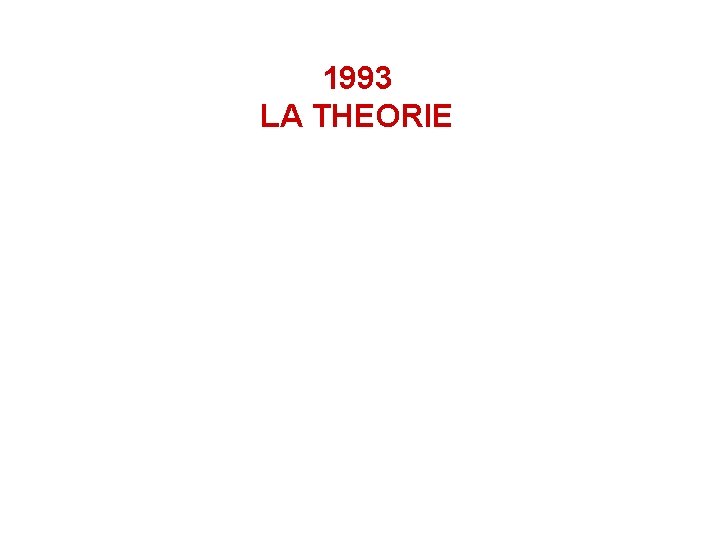 1993 LA THEORIE 