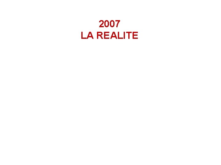 2007 LA REALITE 