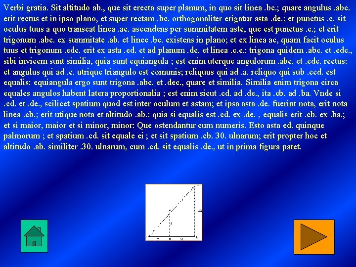Verbi gratia. Sit altitudo ab. , que sit erecta super planum, in quo sit
