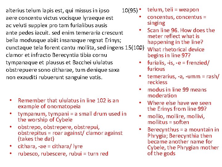 alterius telum lapis est, qui missus in ipso 10(95) • • aere concentu victus