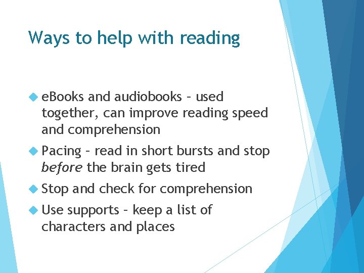 Ways to help with reading e. Books and audiobooks – used together, can improve Ways to help with reading e. Books and audiobooks – used together, can improve