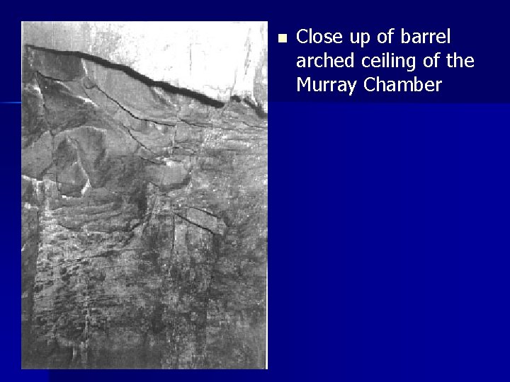 n Close up of barrel arched ceiling of the Murray Chamber 