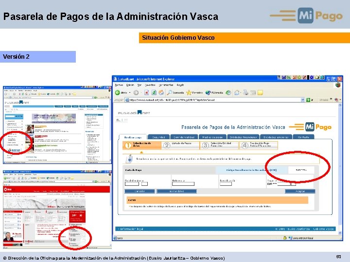 Pasarela de Pagos de la Administración Vasca Situación Gobierno Vasco Versión 2 © Dirección