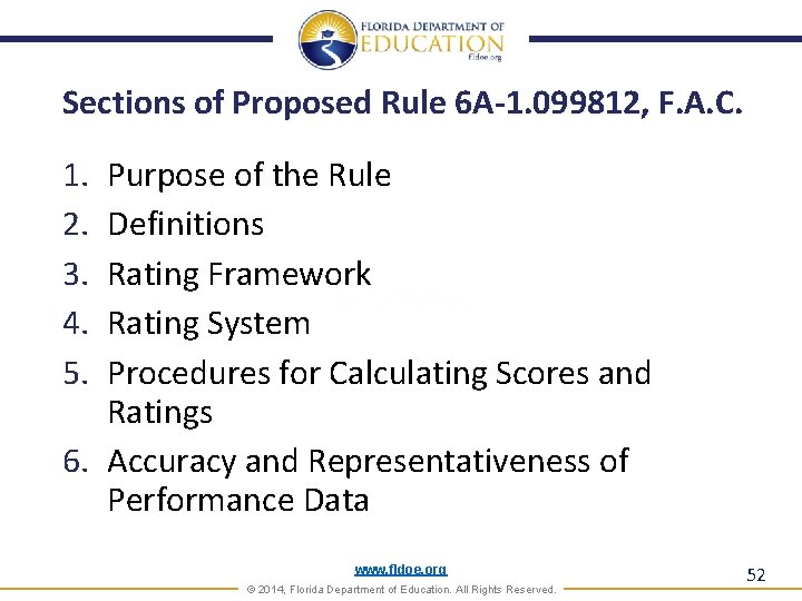 Sections of Proposed Rule 6 A-1. 099812, F. A. C. 1. 2. 3. 4.