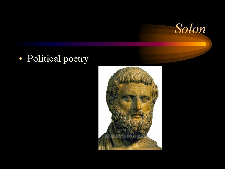 Solon • Political poetry 