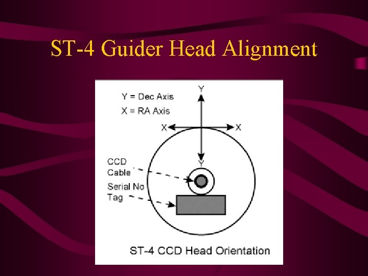 ST-4 Guider Head Alignment 