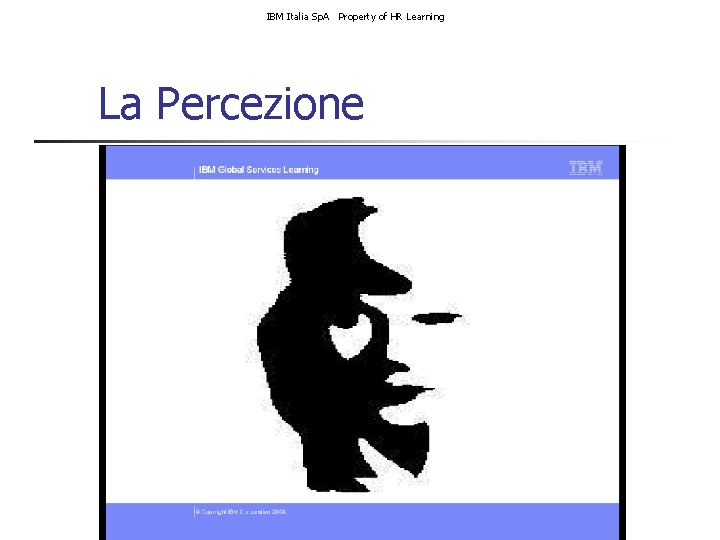 IBM Italia Sp. A Property of HR Learning La Percezione 