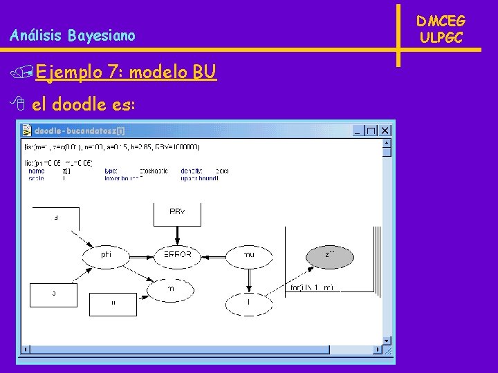 Análisis Bayesiano /Ejemplo 7: modelo BU 8 el doodle es: DMCEG ULPGC 