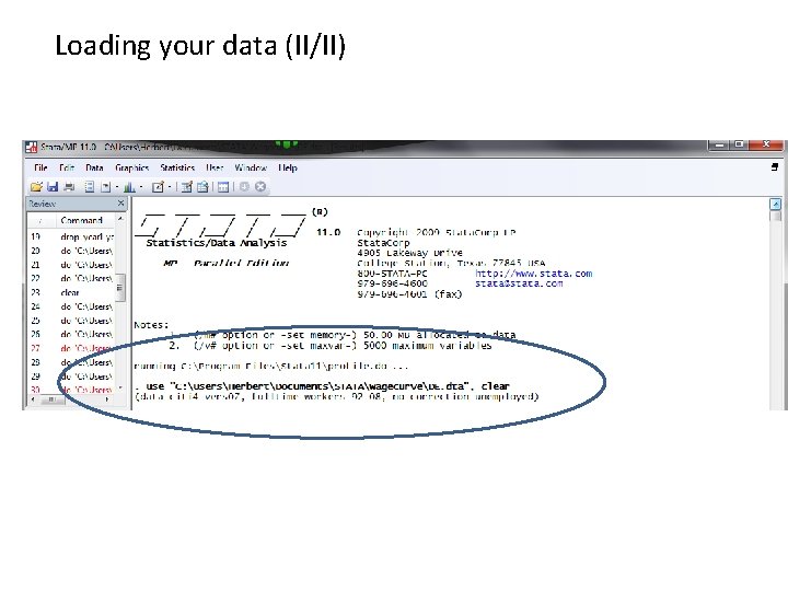 Loading your data (II/II) 