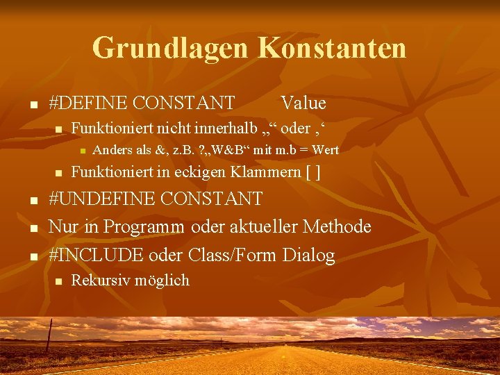 CONST Arbeiten mit Konstanten in Visual Fox Pro