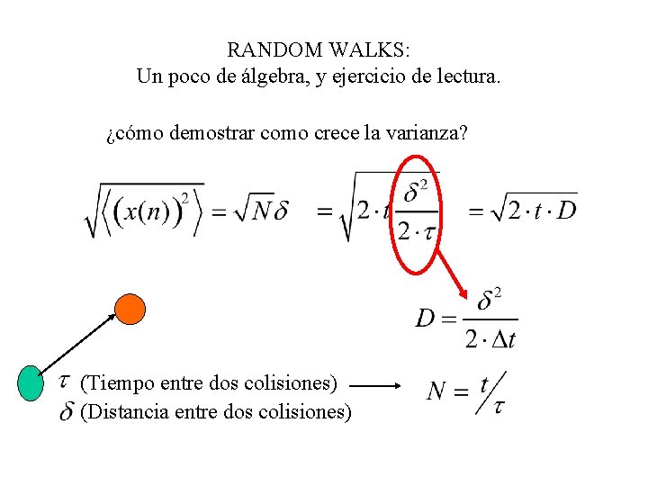 RANDOM WALKS: Un poco de álgebra, y ejercicio de lectura. ¿cómo demostrar como crece