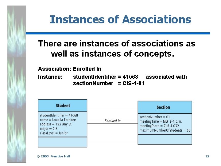 Instances of Associations There are instances of associations as well as instances of concepts.