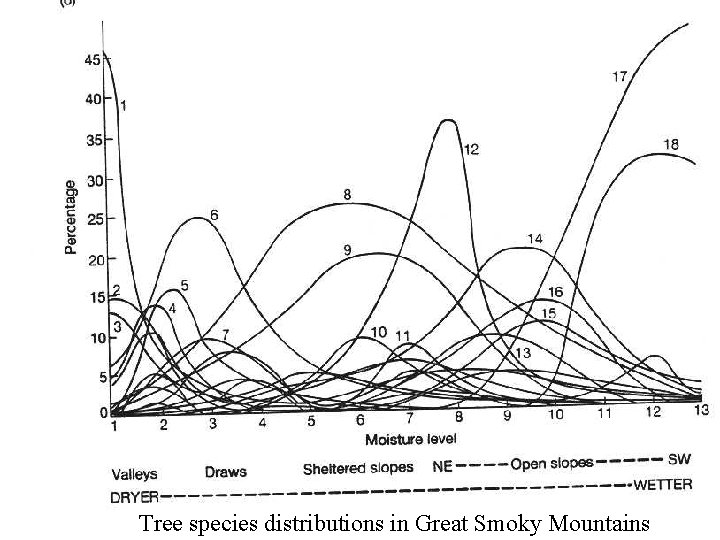 Tree species distributions in Great Smoky Mountains 