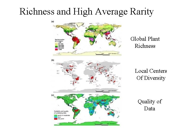 Richness and High Average Rarity Global Plant Richness Local Centers Of Diversity Quality of