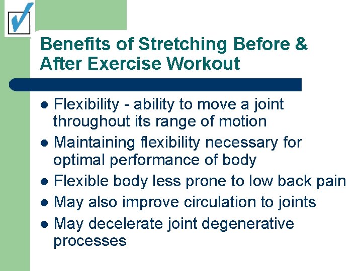 Benefits of Stretching Before & After Exercise Workout Flexibility - ability to move a